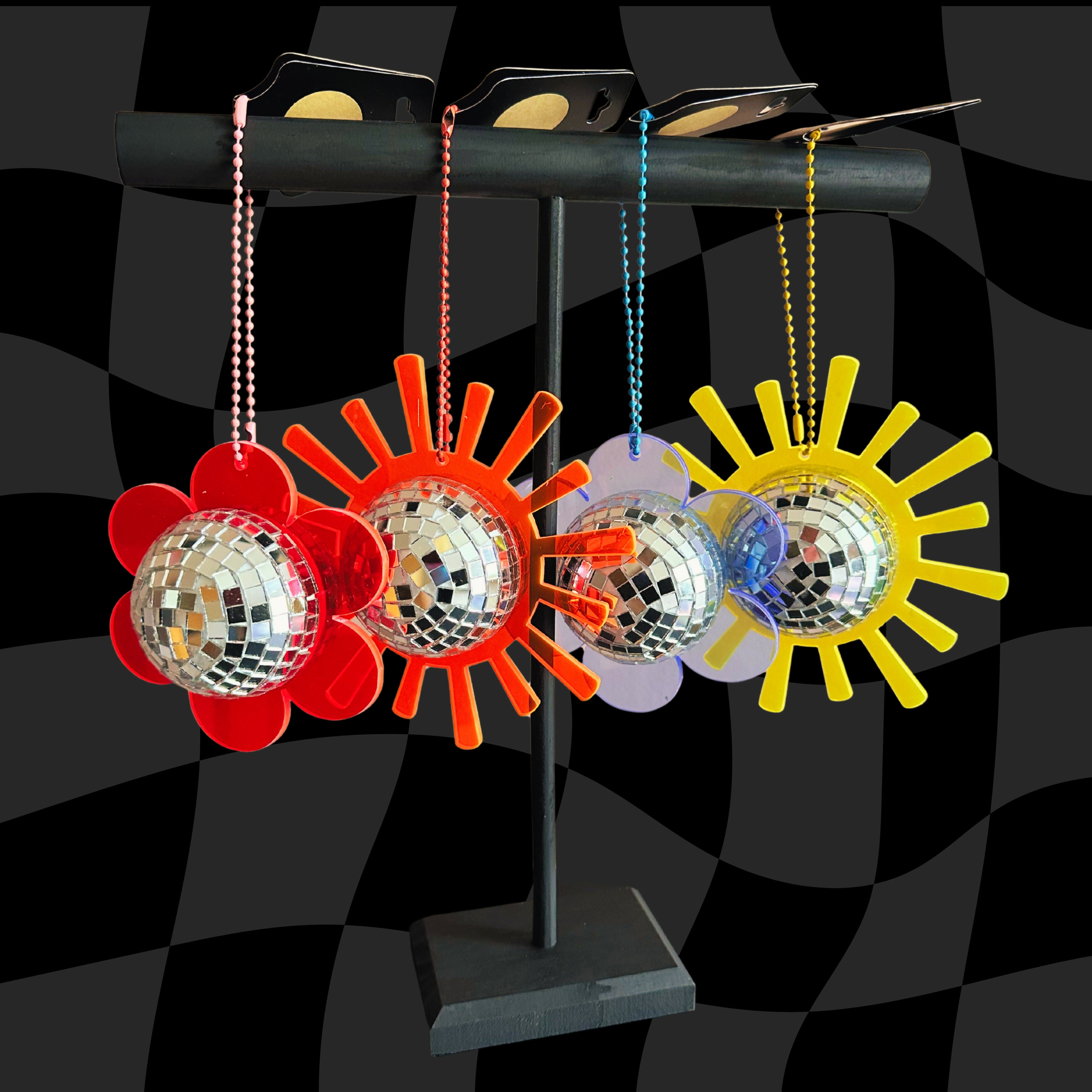 Disco Dangler - Neon Acrylic Mirrorball Hanger