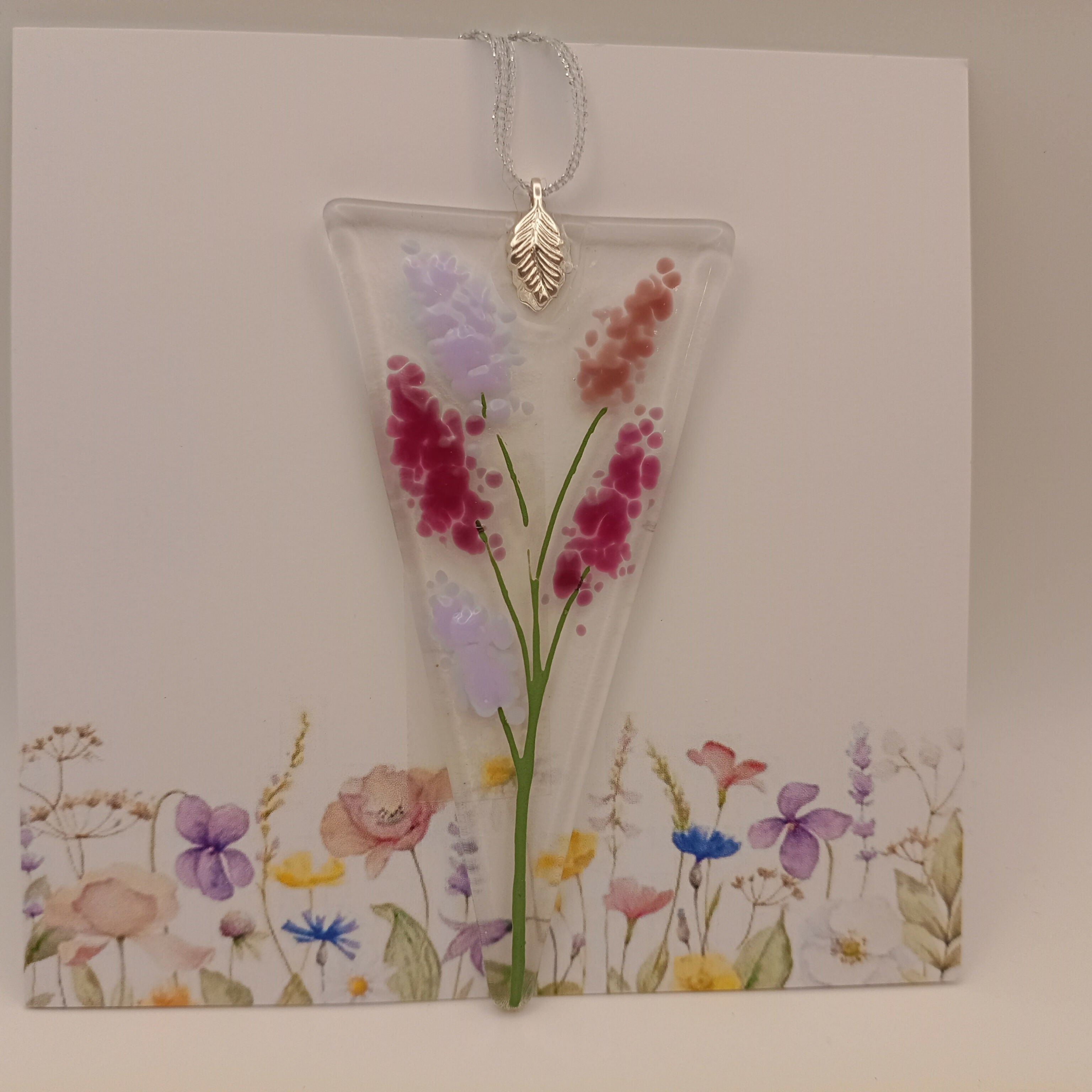 Fused Glass Flower Card