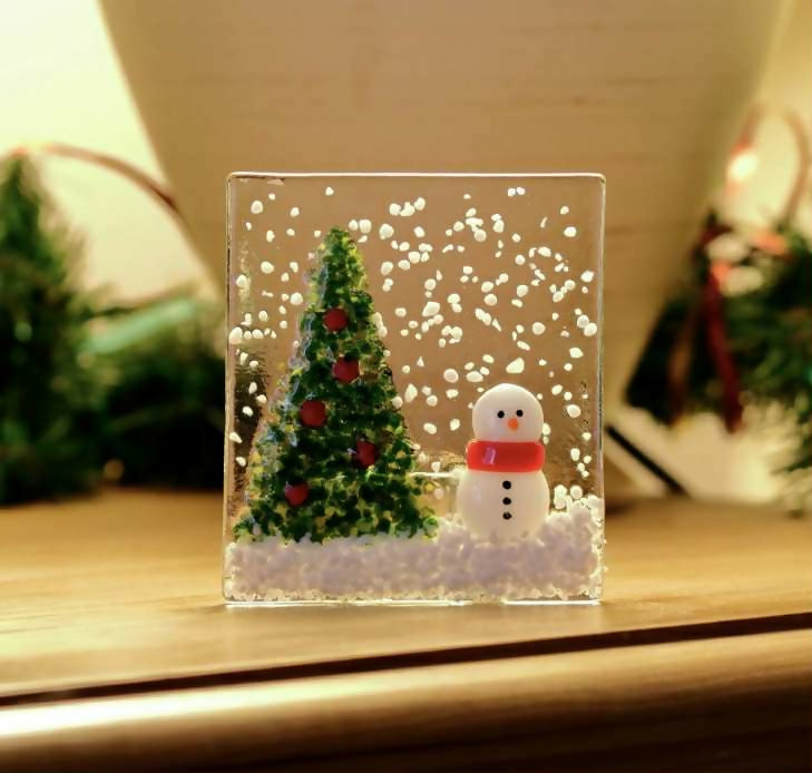 Large Snowman + Tree Tea Light