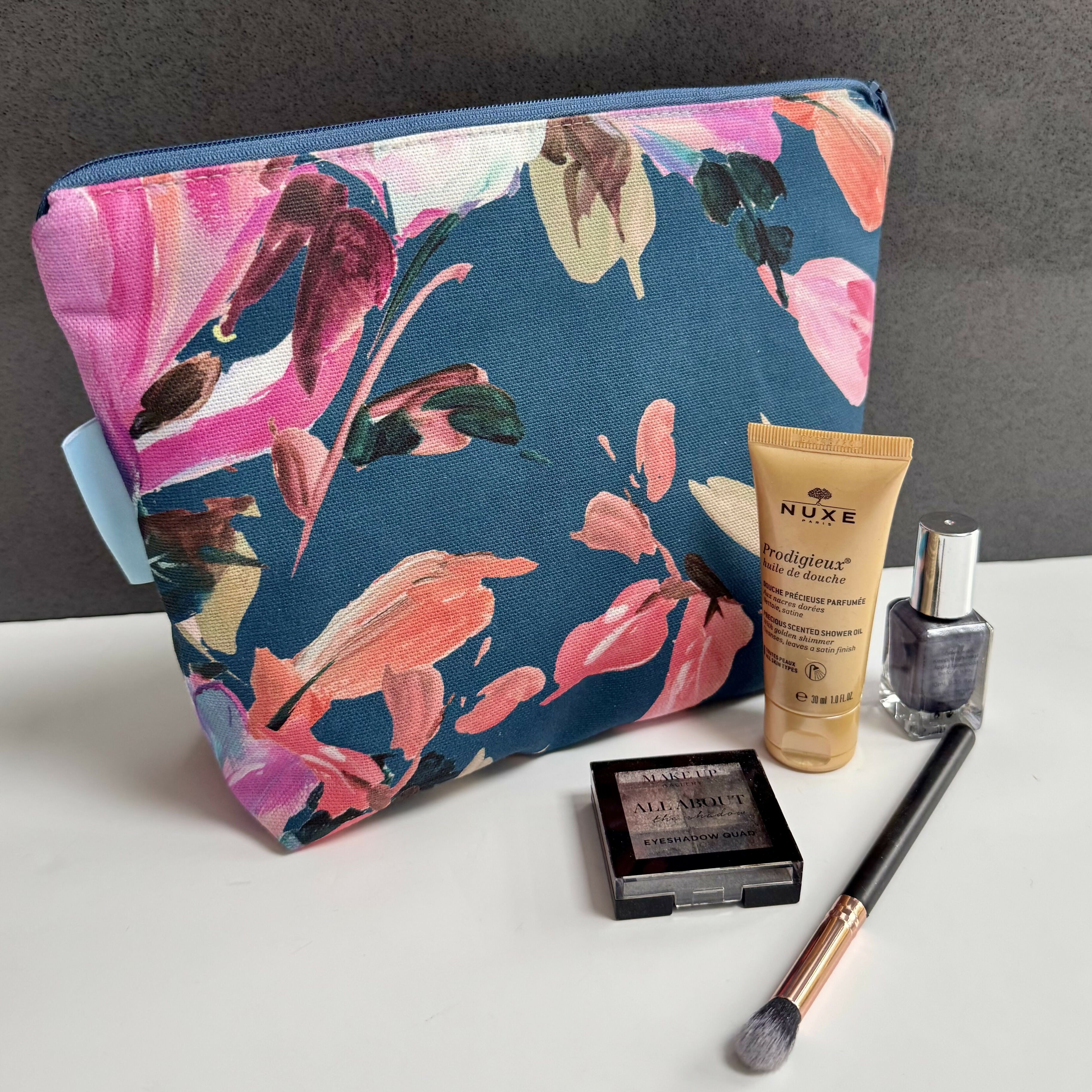 Toiletry Bag - Teal Floral