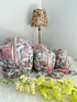Quilted Toiletry Bag Cream with Pink Floral Design