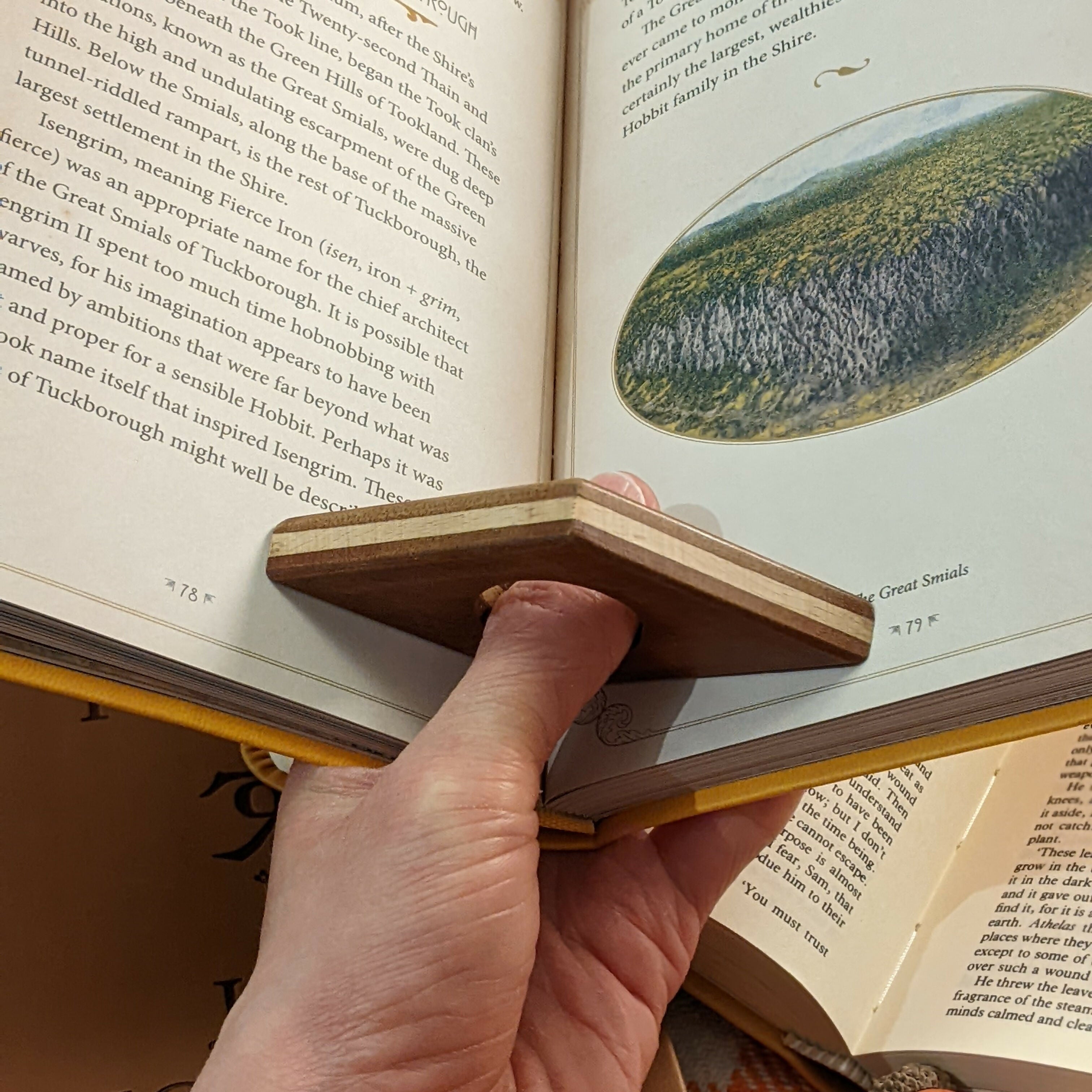 Wooden Thumb Book Page Holder