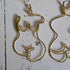 Goddess Woman Form Earrings; Rose Quartz Crystal Feminist Boob Nude Art Female Empowerment Gold Wire Earrings