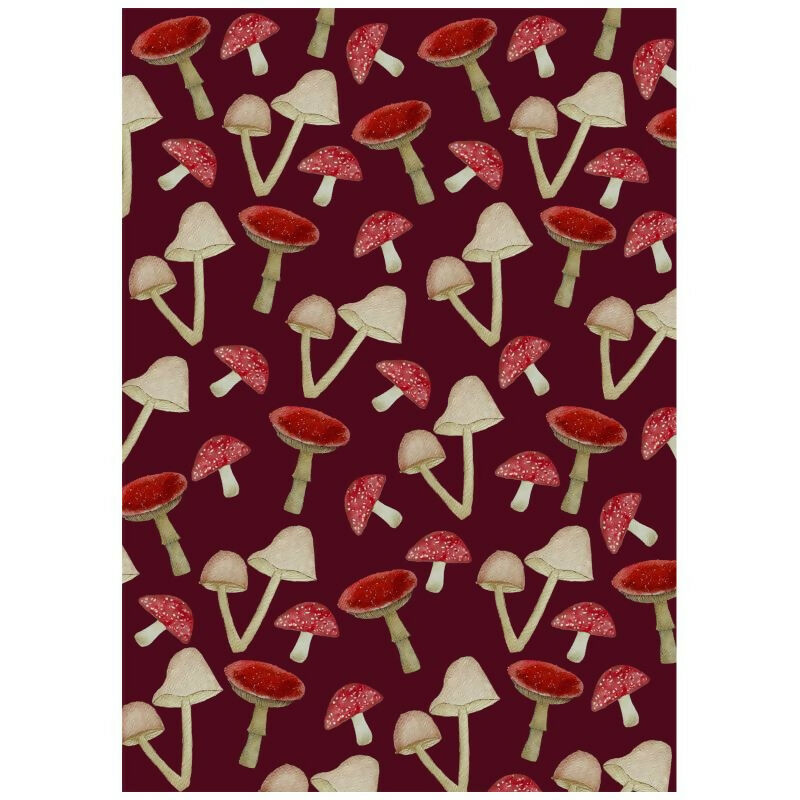 Art-led Cotton Tea Towel | flamingo, cottage, heart tree, mushrooms designs