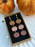 Triple Pumpkin Dangly earrings