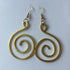 Gold Spiral Wire Hammered Earrings