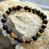 Men's Handmade Tiger's Eye And Lava Stone Buddha Bracelet