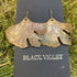 Textured Brass Gingko Leaf Earrings
