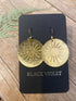 Hammered Brass Sunshine Earrings