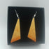 Sunflower Yellow and Tangerine Orange Triangular Enamel Earrings