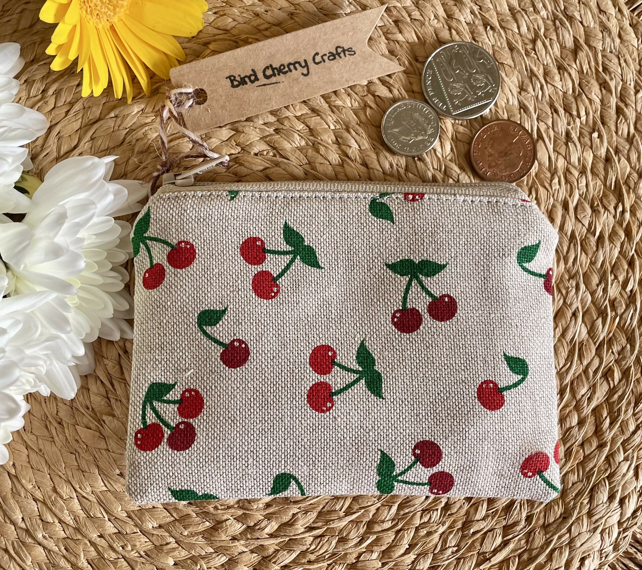 Cherry Print Coin Purse
