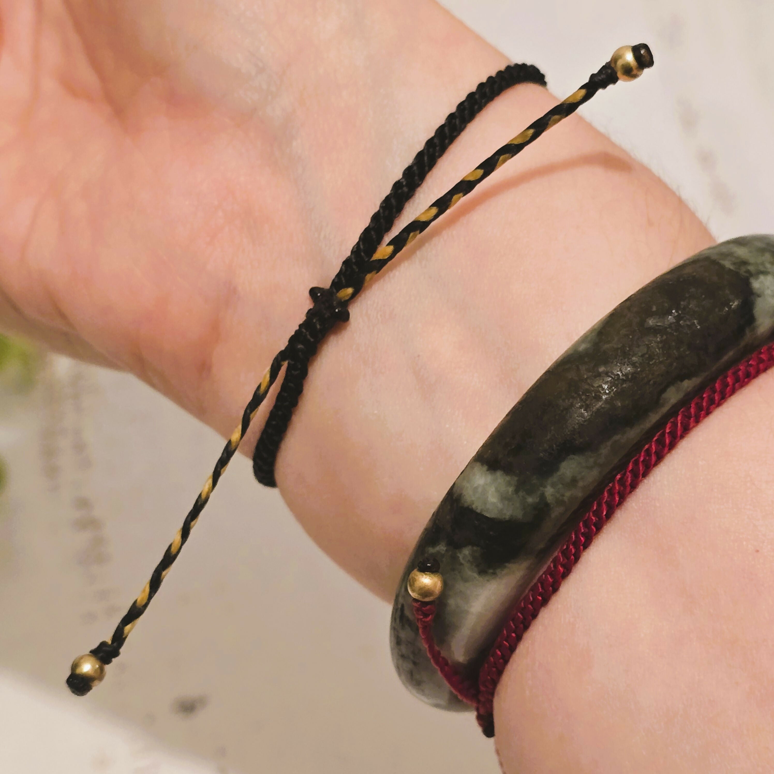 Citrine Birthstone Bracelet; Single Crystal Macrame Adjustible November Gift Bracelet