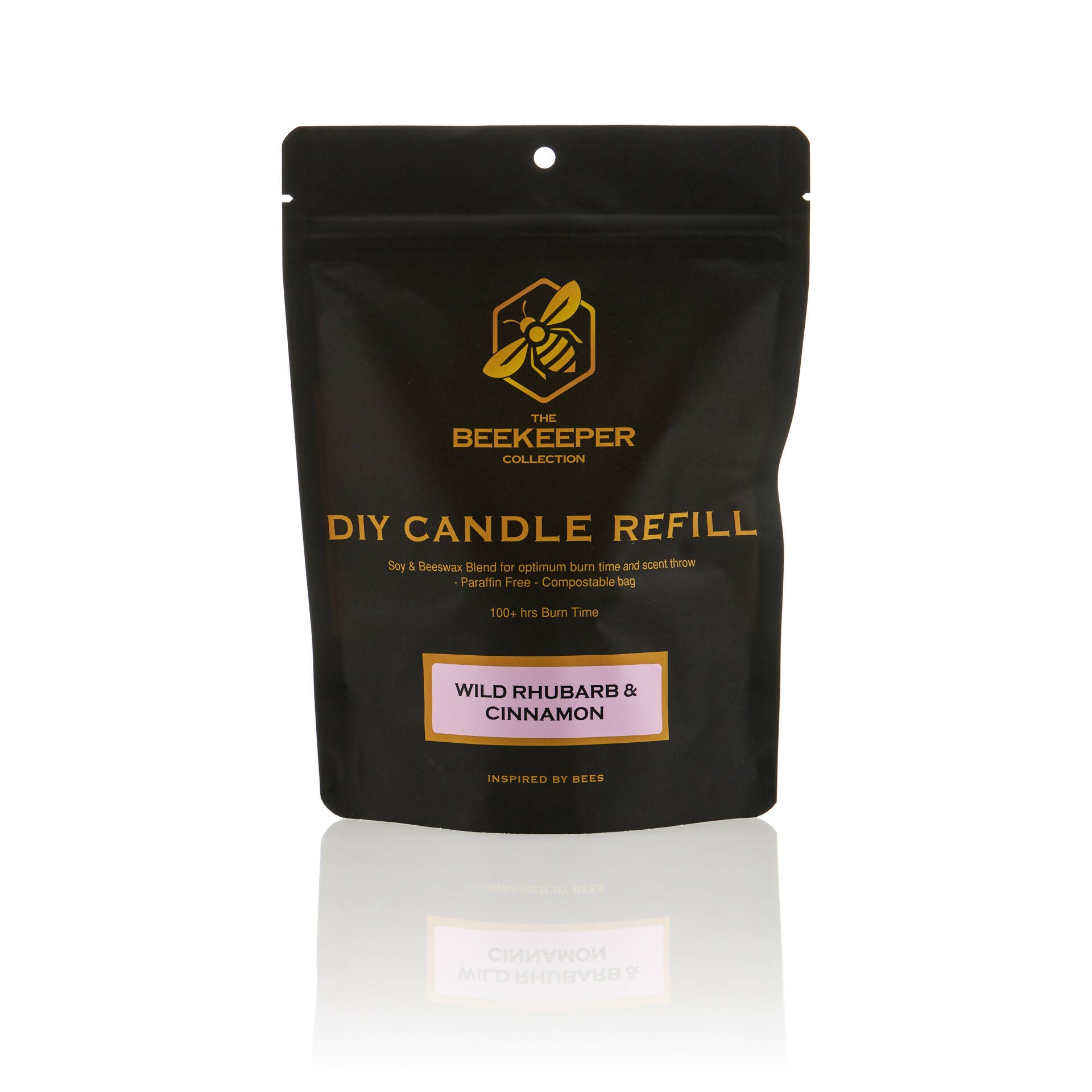 Rhubarb & Cinnamon Candle Refill Pouch
