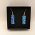 Blue Patterned Dichroic Earrings