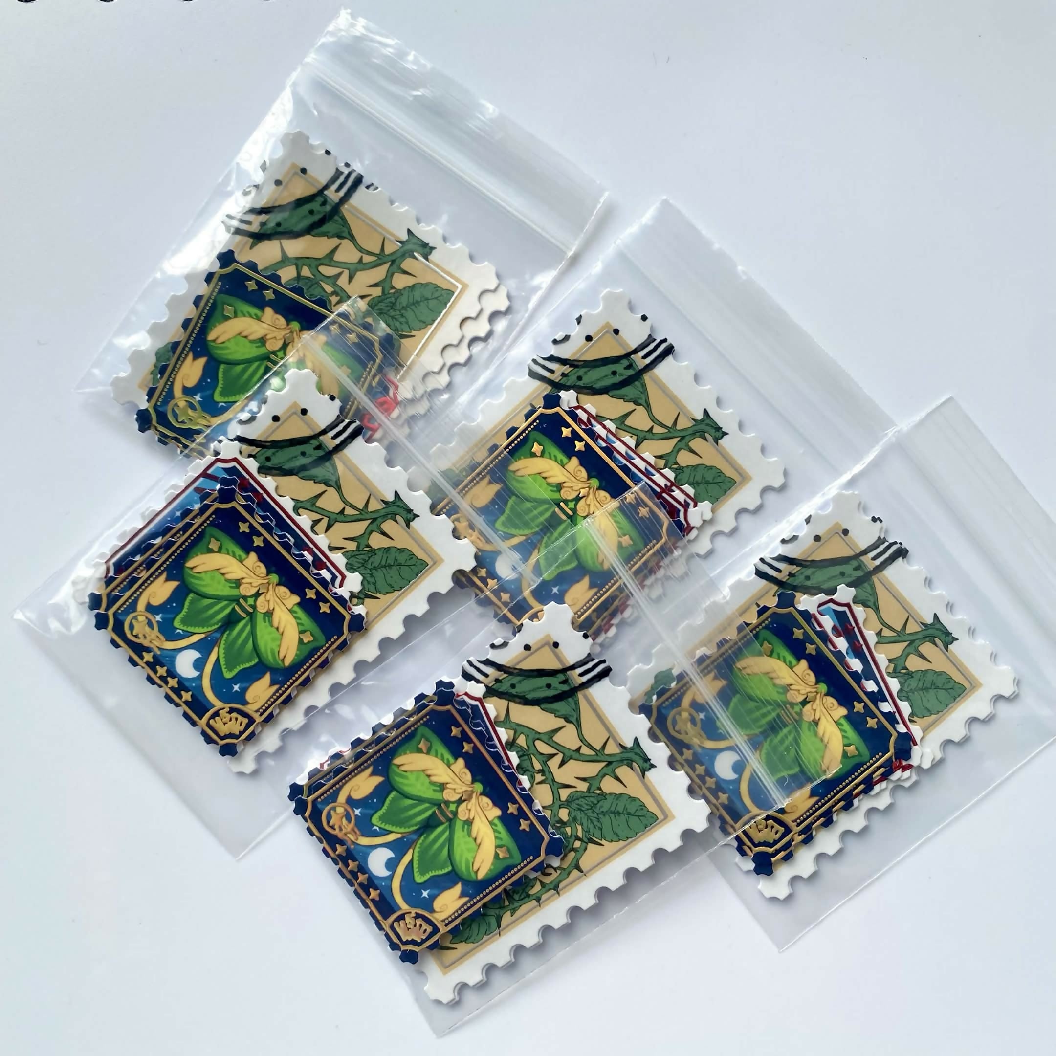 Foil Stickers Stamp Set of 6