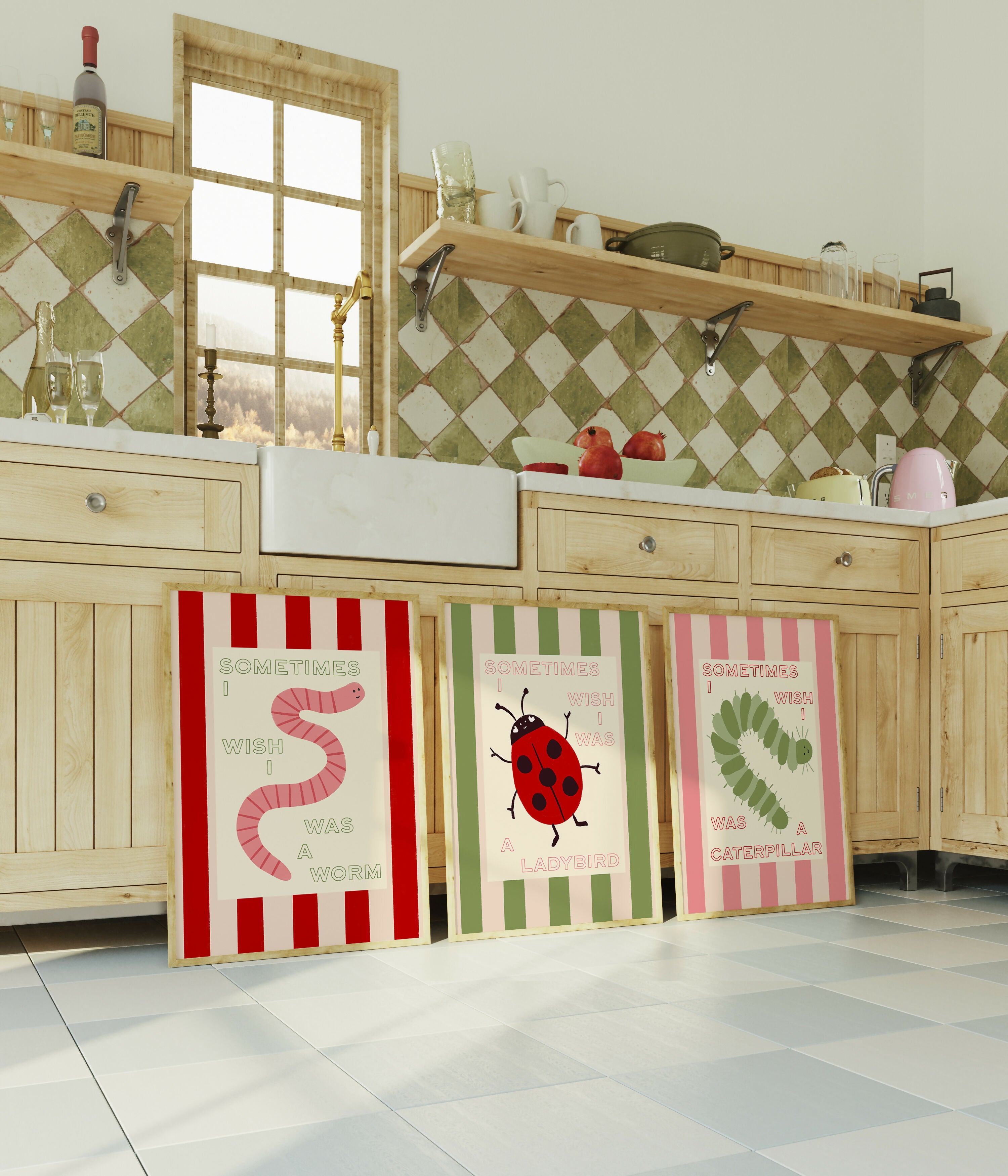 Sometimes I Wish I Was a Worm Print – Funny Hand Drawn Print