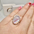 PINK MOONSTONE OVAL RING SIZE P 1/2
