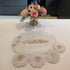 ELEGANT WHITE AND PEARLS HANDMADE RESIN TRAY WITH 4 COASTERS
