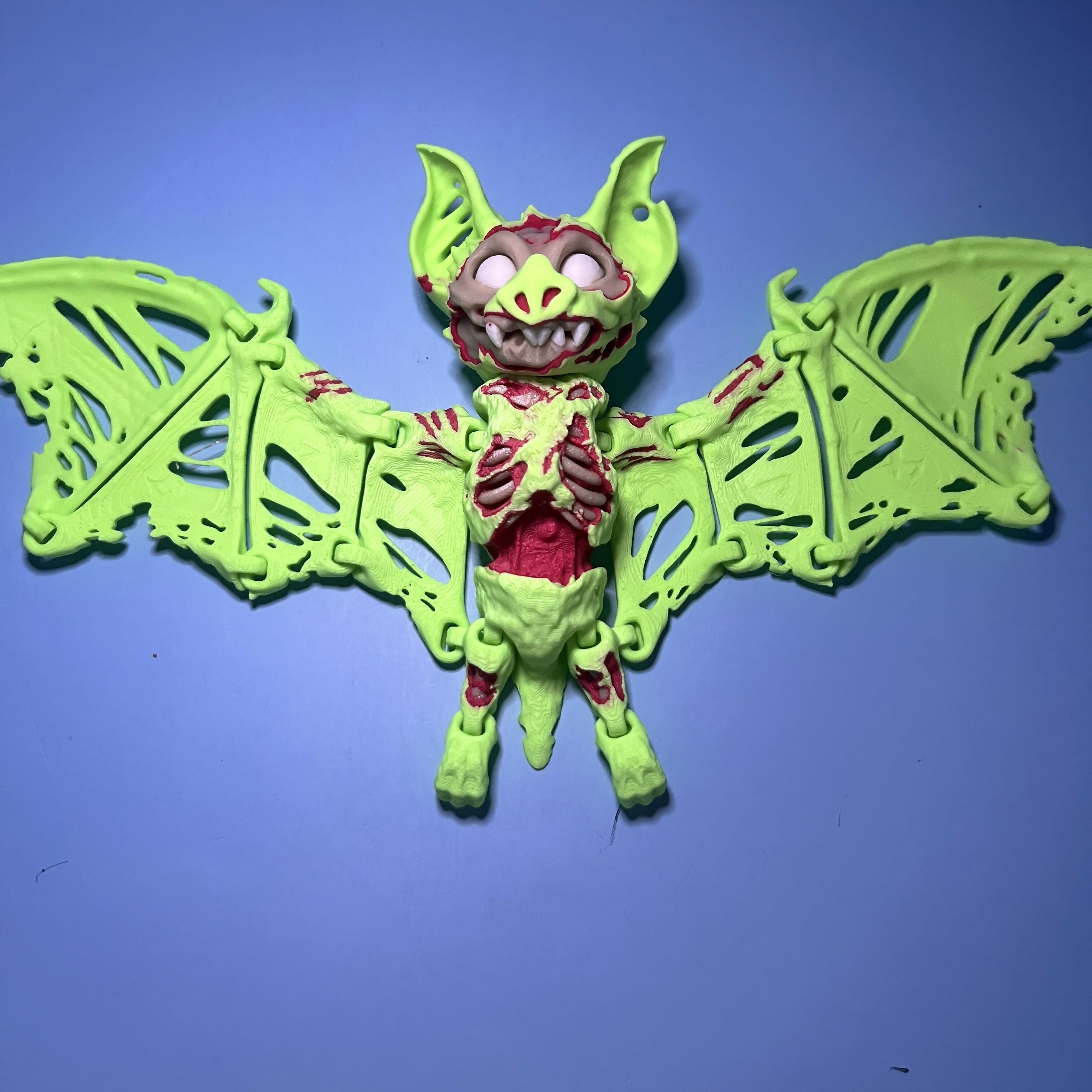3D Printed LARGE: Articulated Sensory Fidget Animal friends Bat & Vampie Bat 26cm