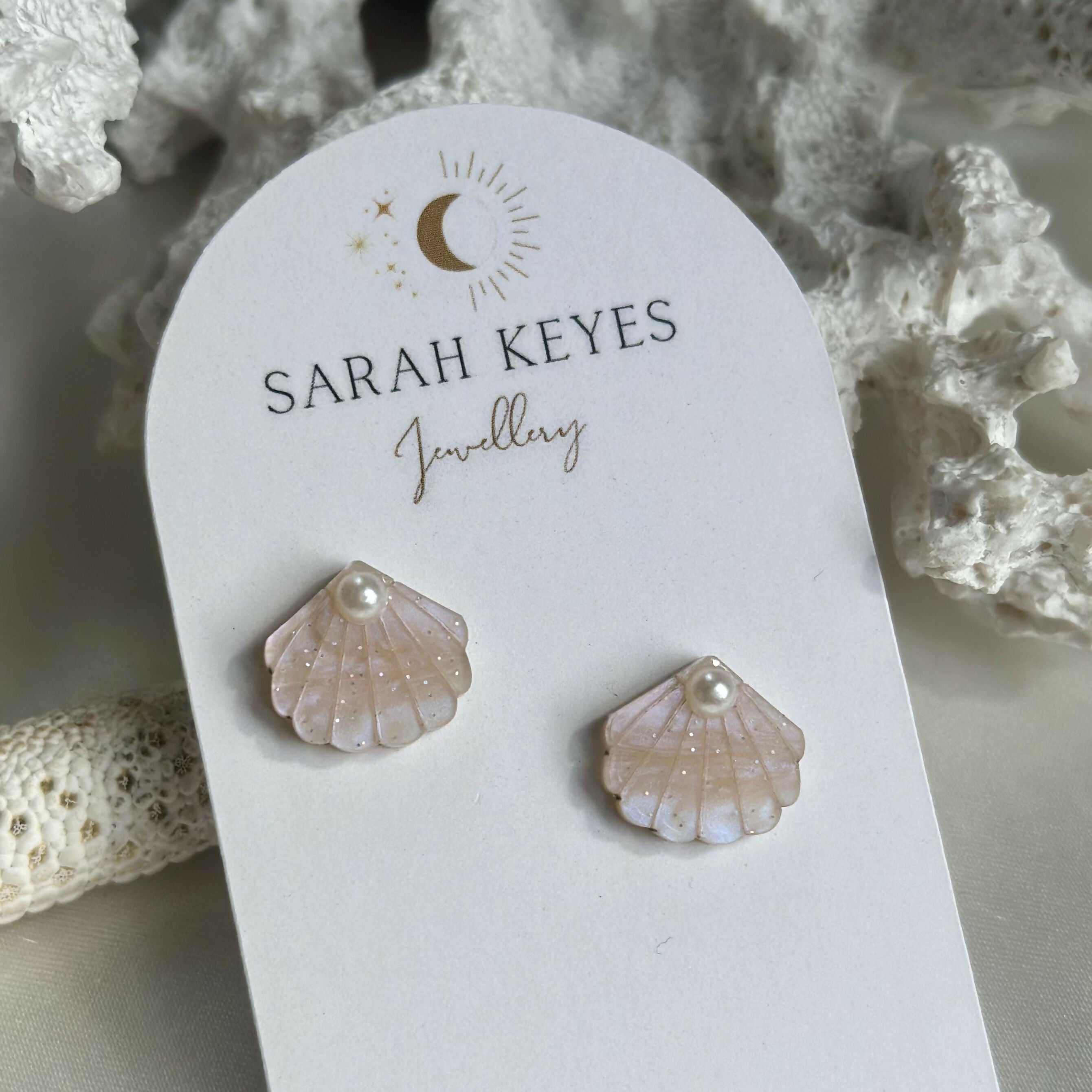 Pastel Seashell Studs