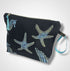 Navy Sea Shells Linen Women’s Makeup Bag