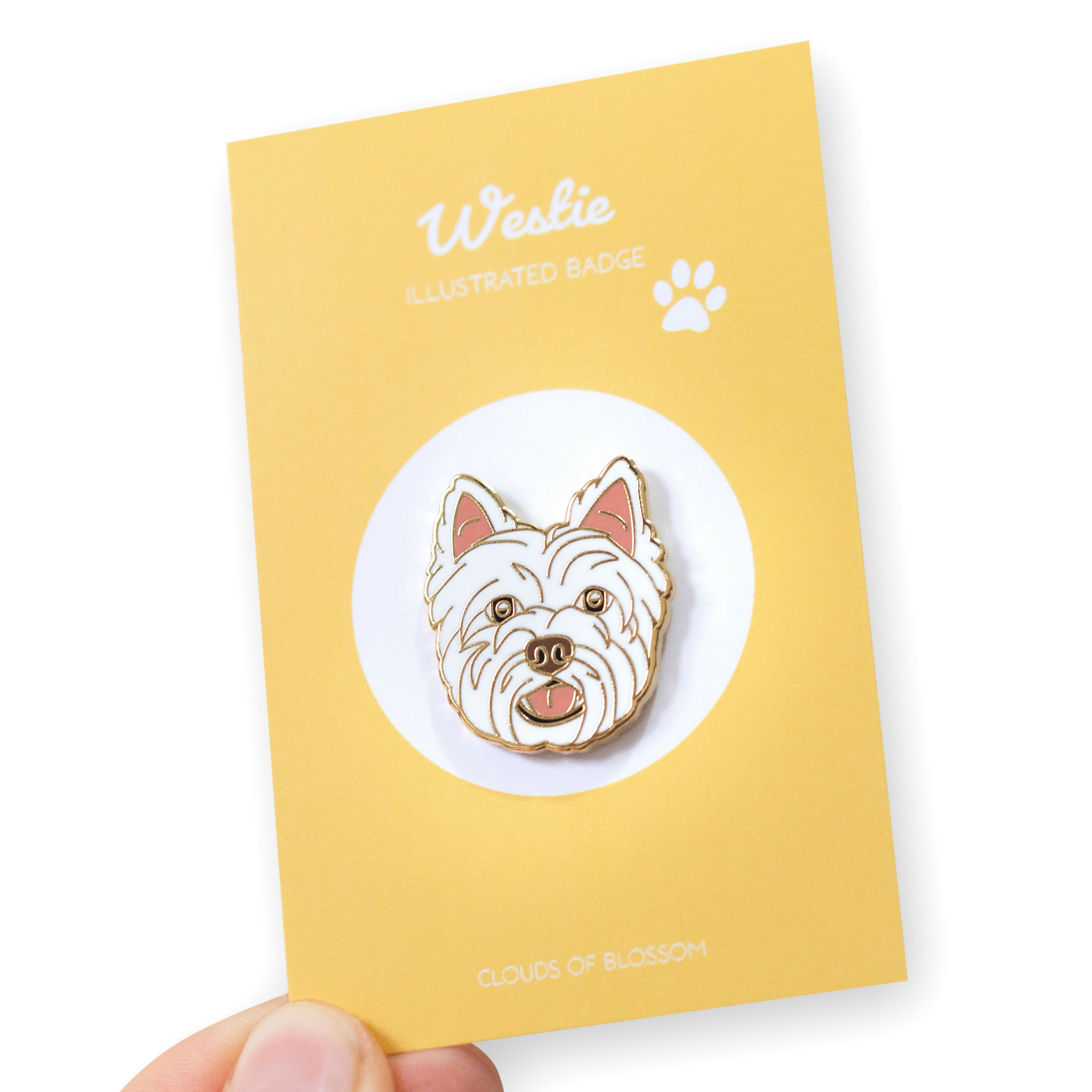 Westie Dog Enamel Pin Badge