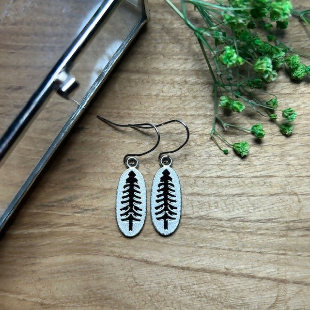Silver Plated Tree Earrings