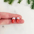 Red Christmas Mitten Stud Earrings