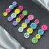 Multicolour Button Hairclips