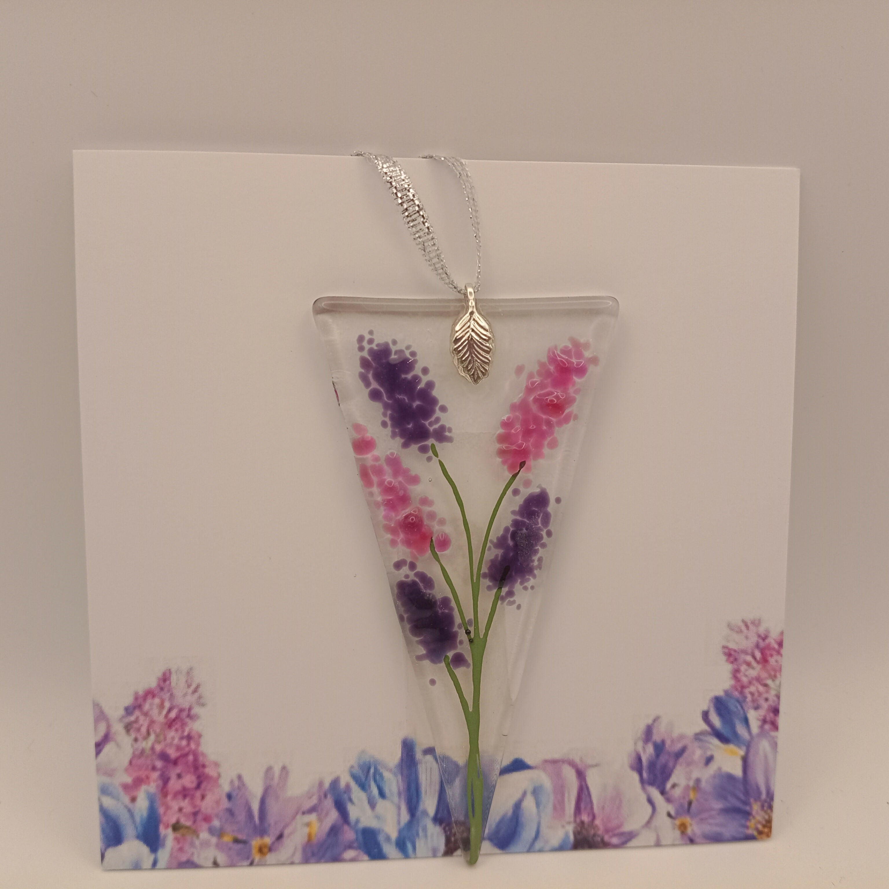 Fused Glass Flower Card