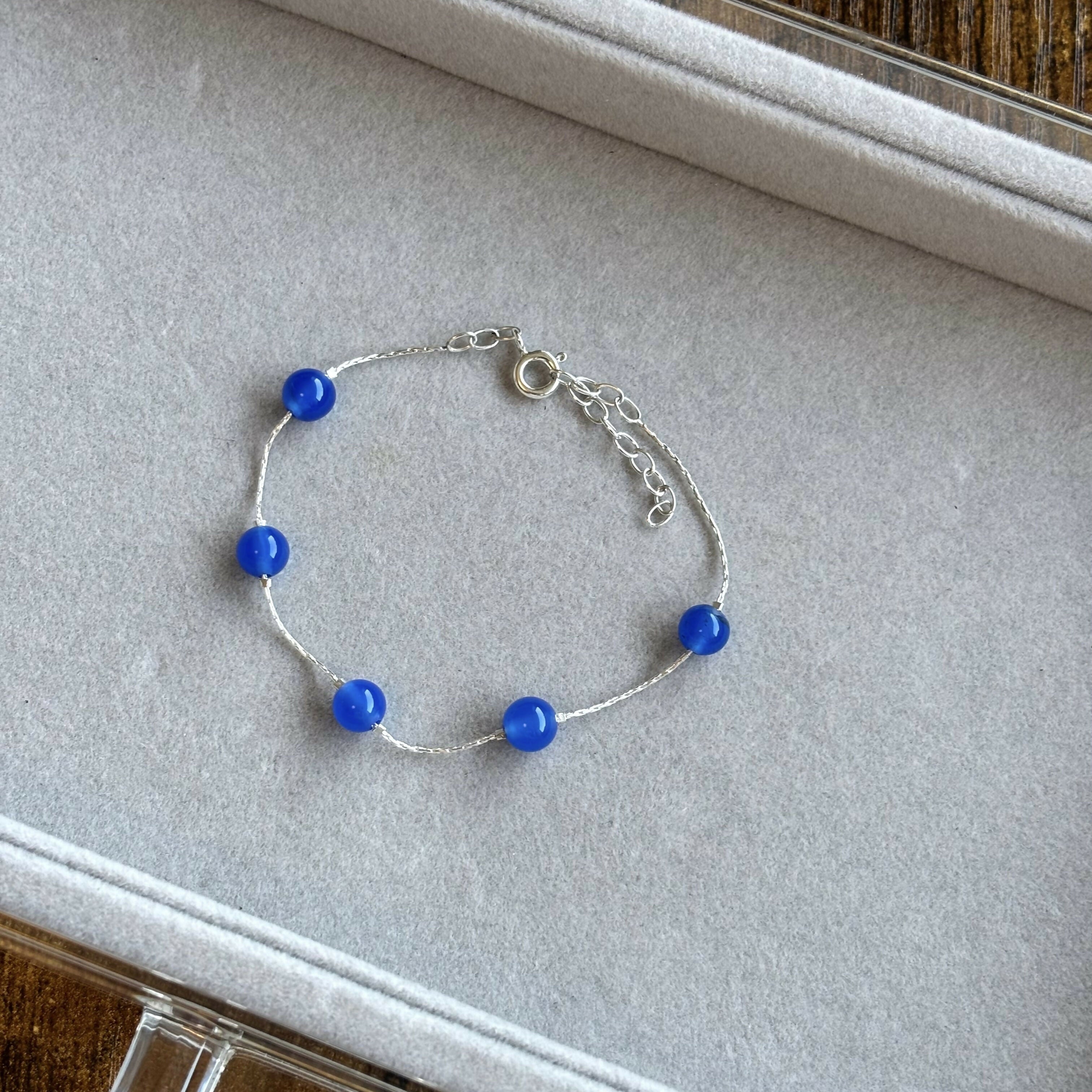 Sterling Silver Deep Blue Harmony Bracelet