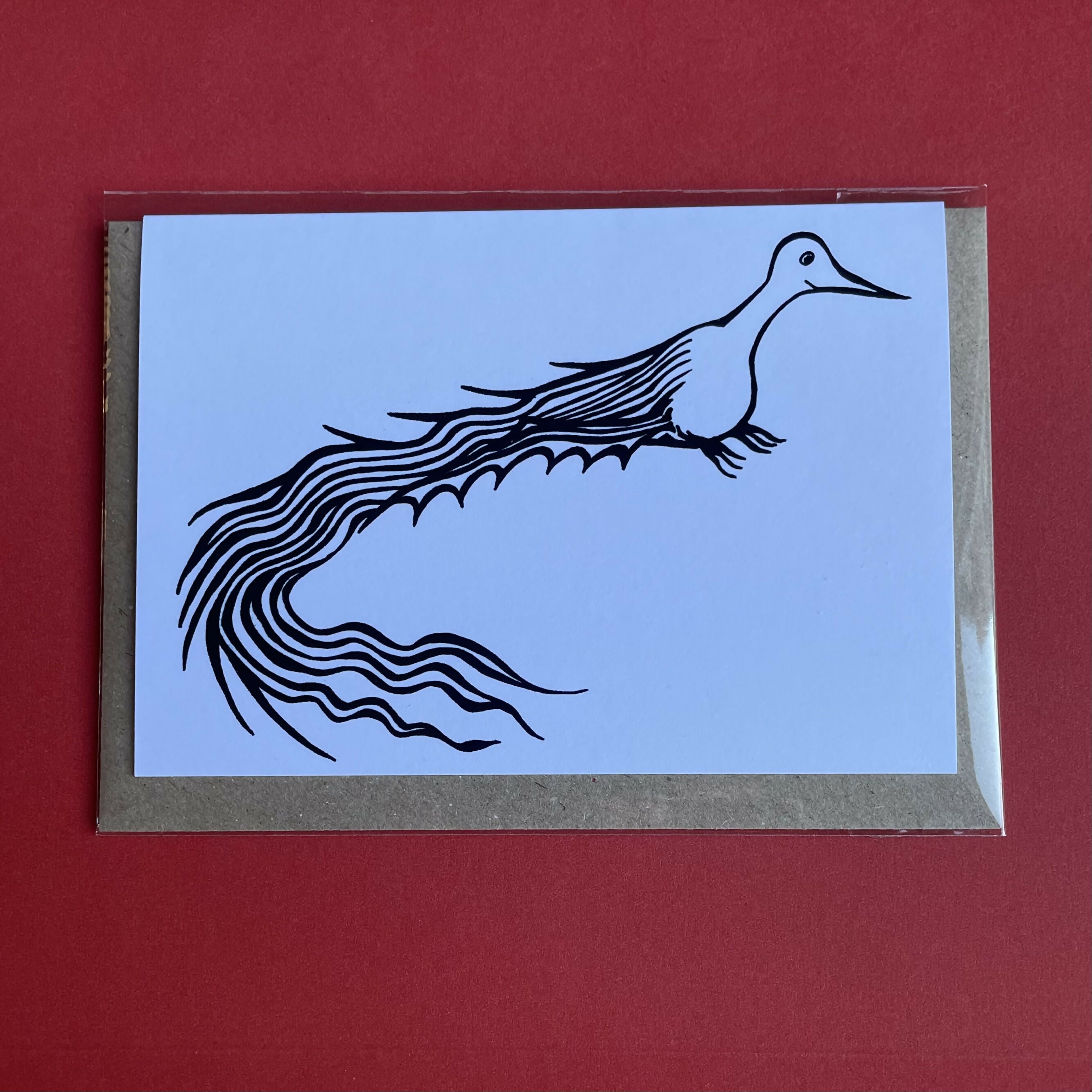 Bird Card – Pen And Ink Design