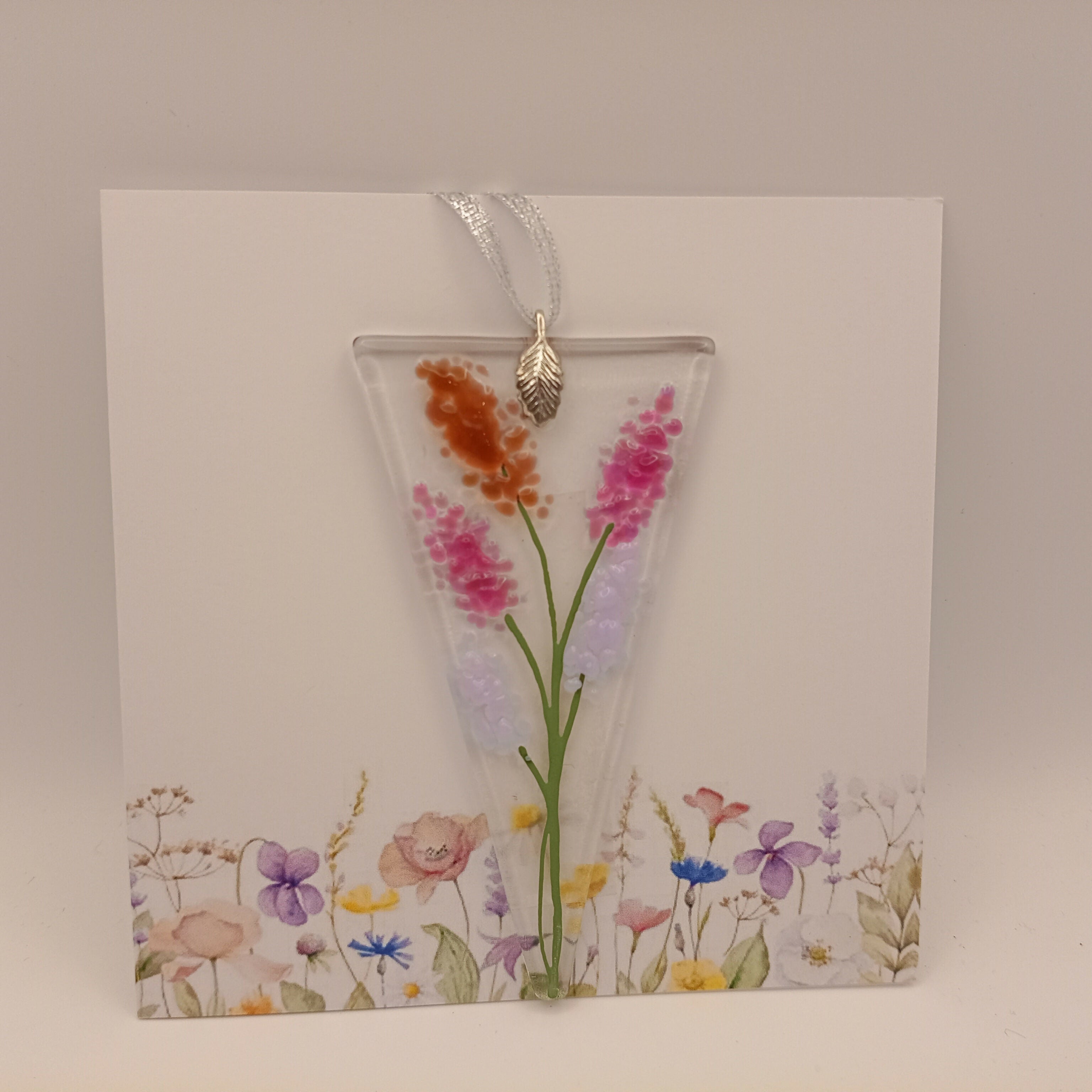 Fused Glass Flower Card