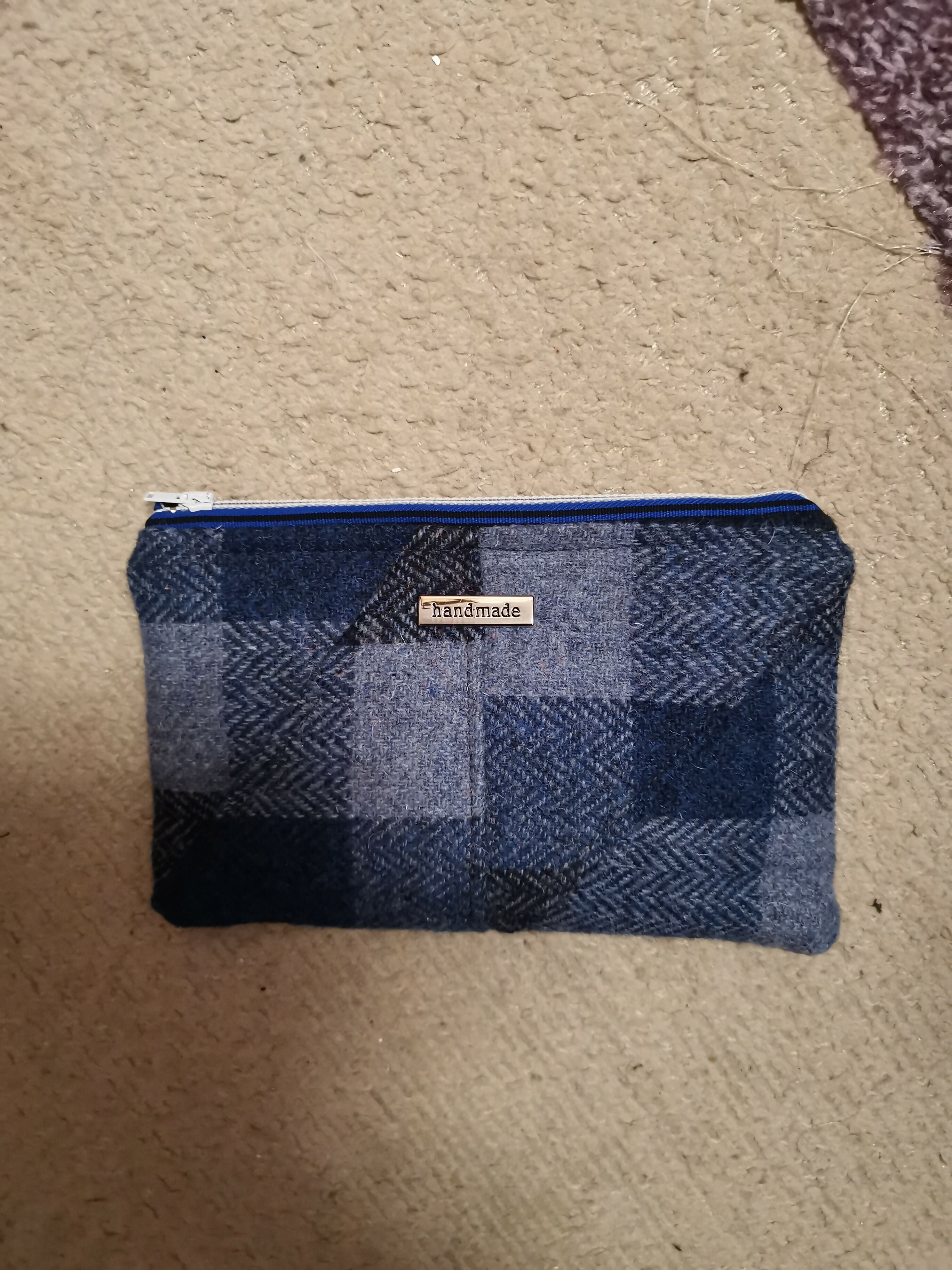 Handmade Harris Tweed cosmetic bag