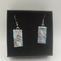 Silvery and Pale Blue Dichroic Earrings