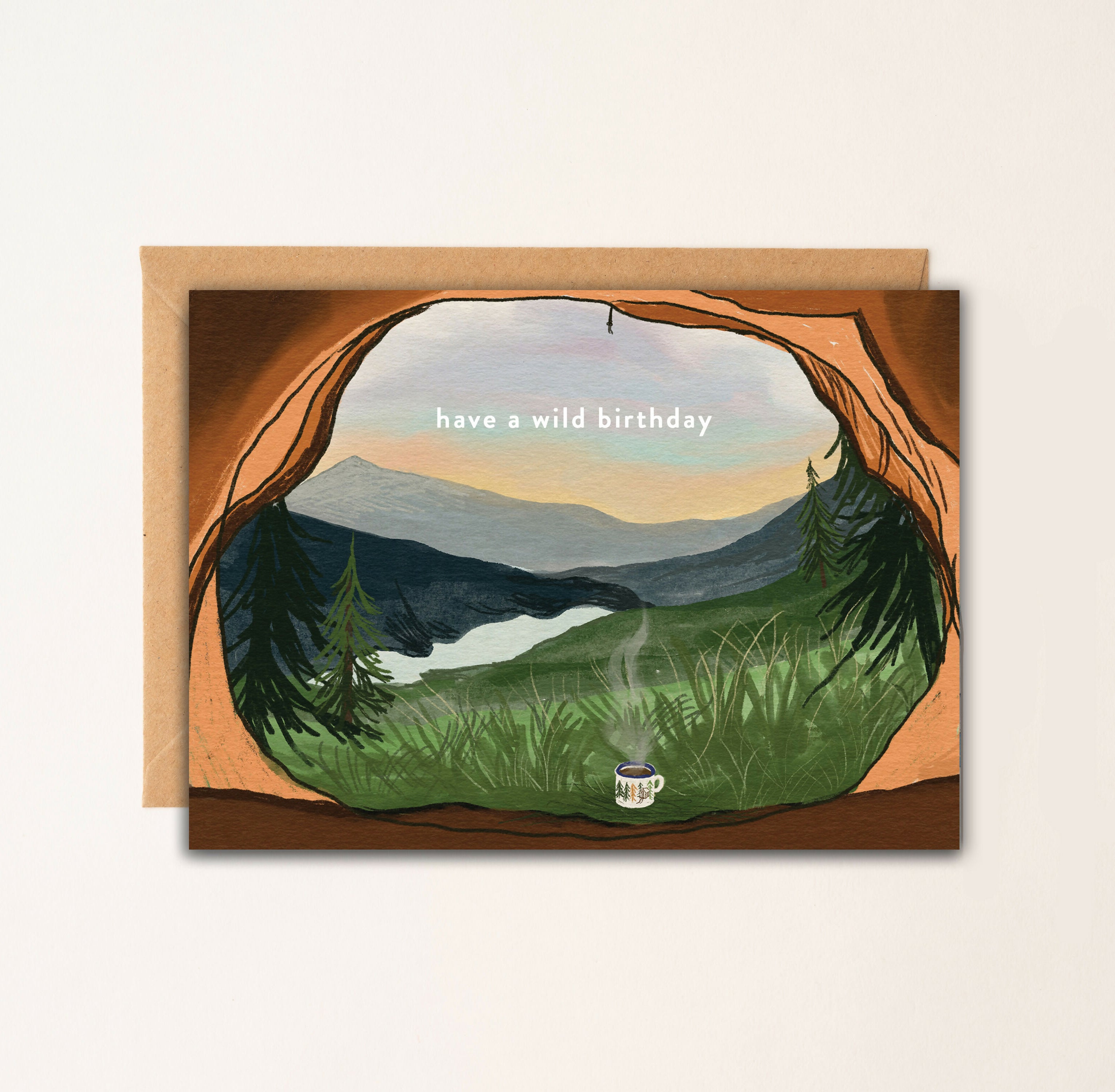 Wild Camping Birthday Card