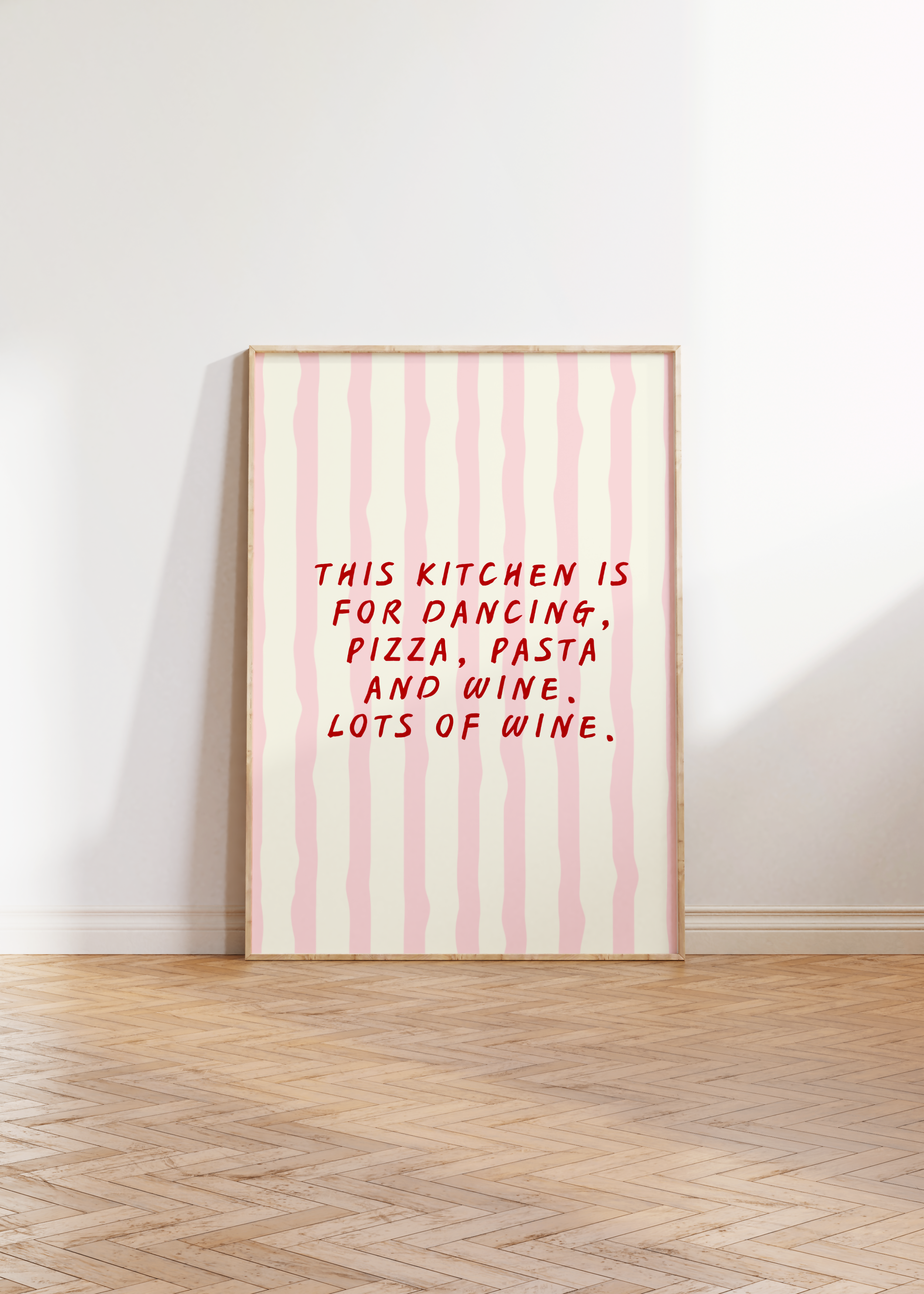 KITCHEN DANCING QUOTE WALL ART PRINT