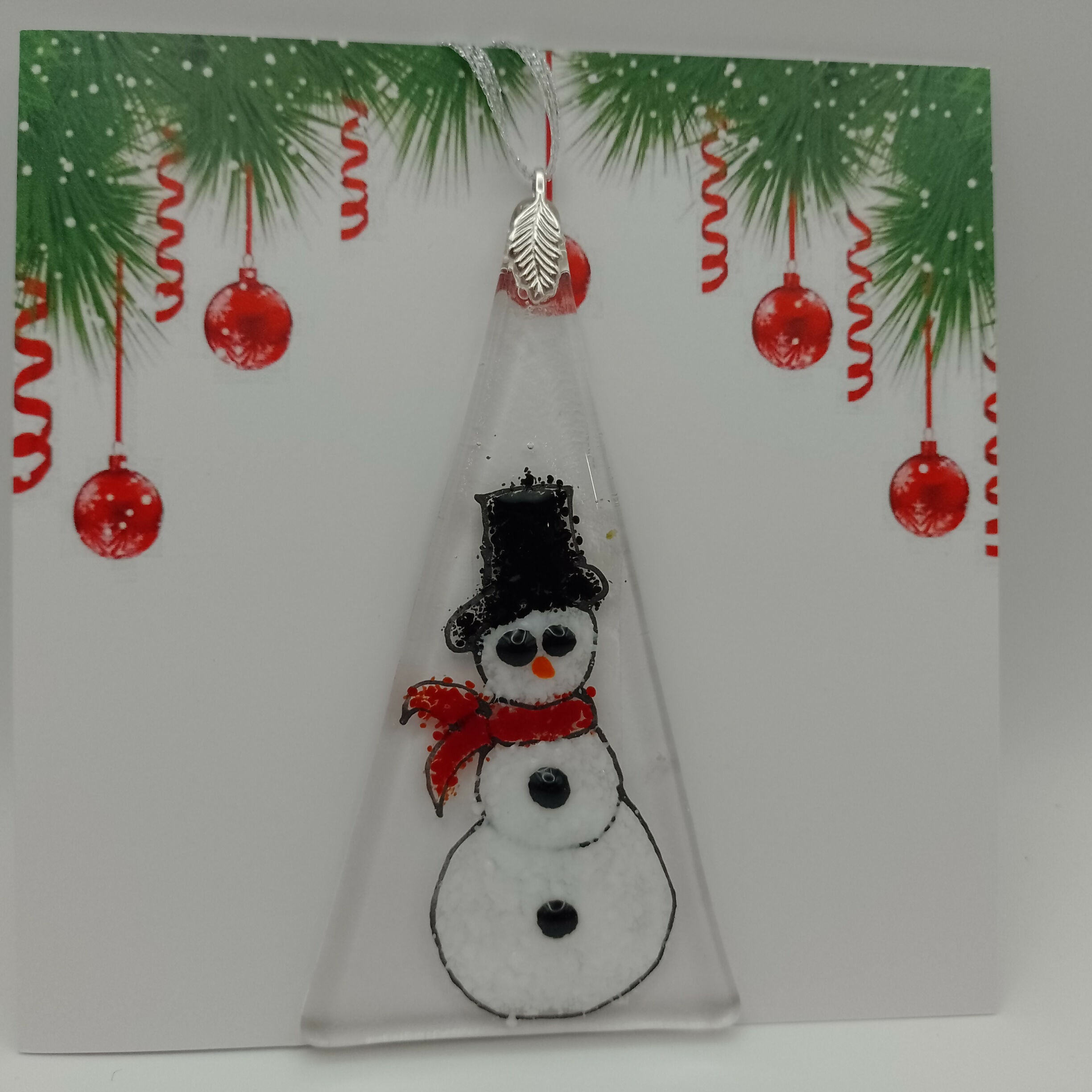 Fused Glass Christmas Card
