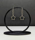‘Starlight’ Sterling Silver Star Hoop Earring- Meduim Size