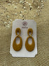 Mustard Glossy Double Drop Earrings
