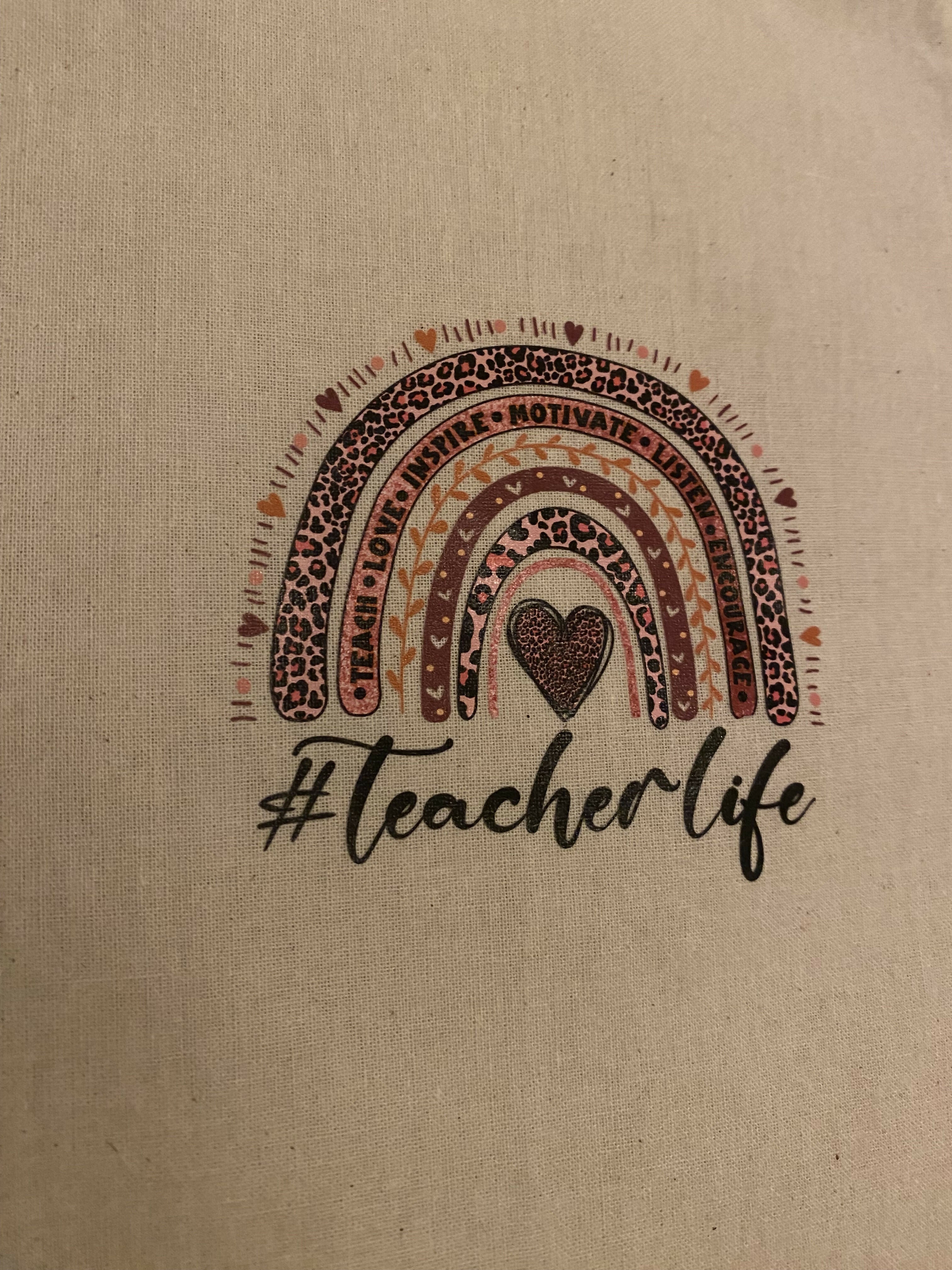 Teacher Gift- Cotton Drawstring Bag