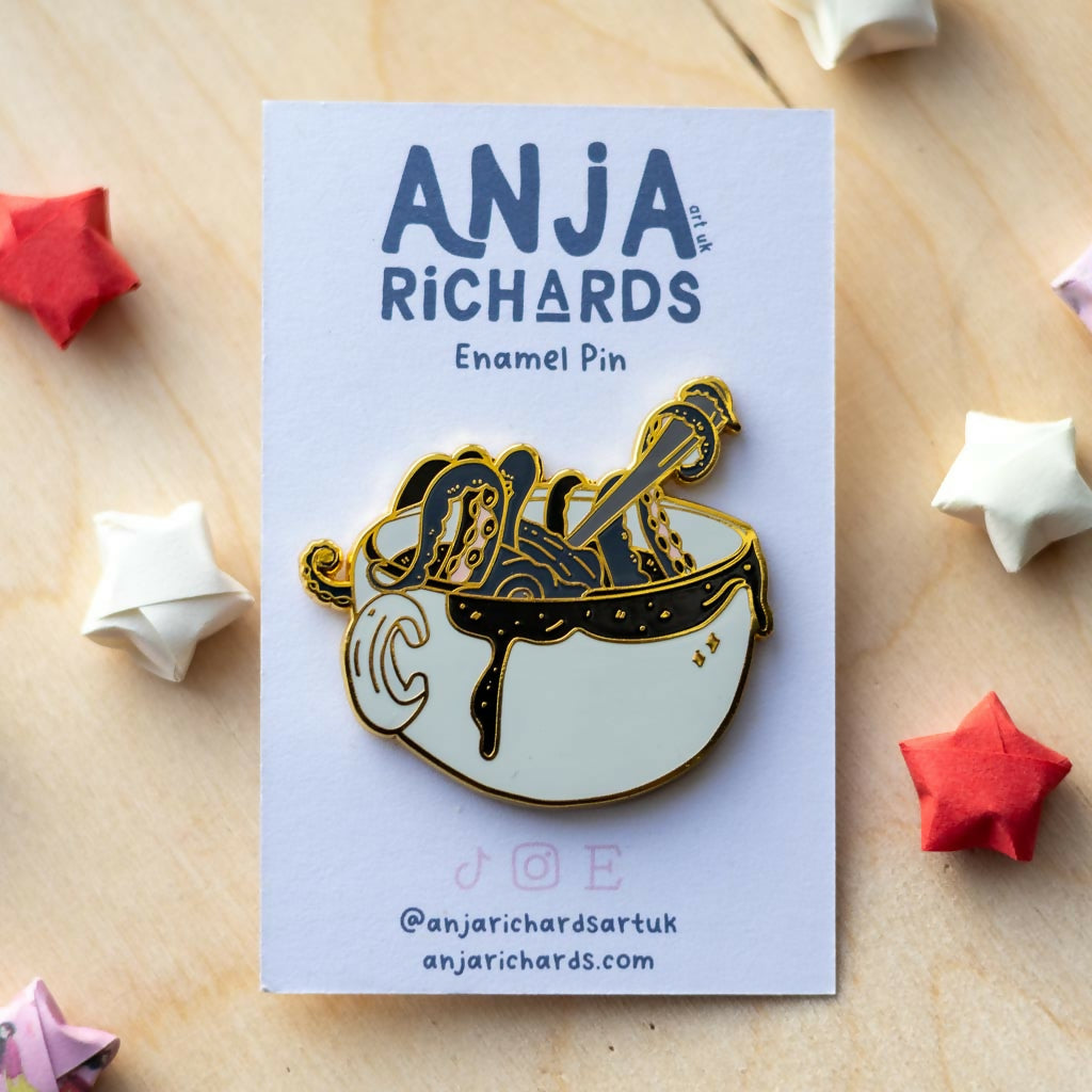 Octomug Enamel Pin