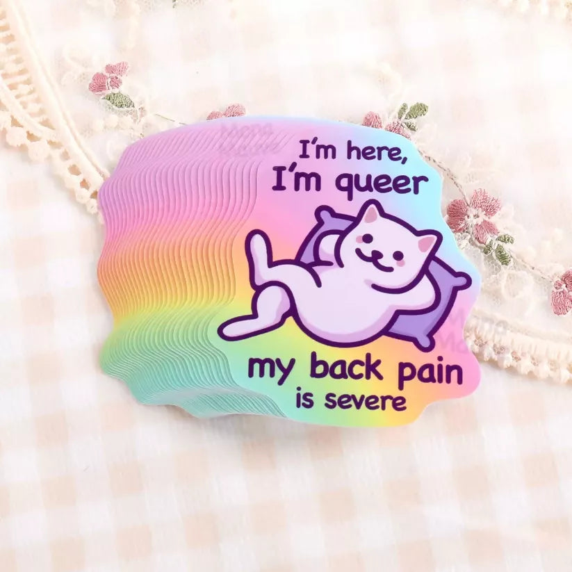 I'm Here, I'm Queer Sticker