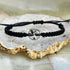 Handmade Adjustable Macrame Bracelet With Black Tourmaline In Quartz