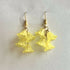 Cascading Yellow Flower Earrings In Gold