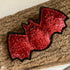 Sparkly Halloween Bat Decorations on Sticks, Handmade Colourful Bat Ornaments With Glitter