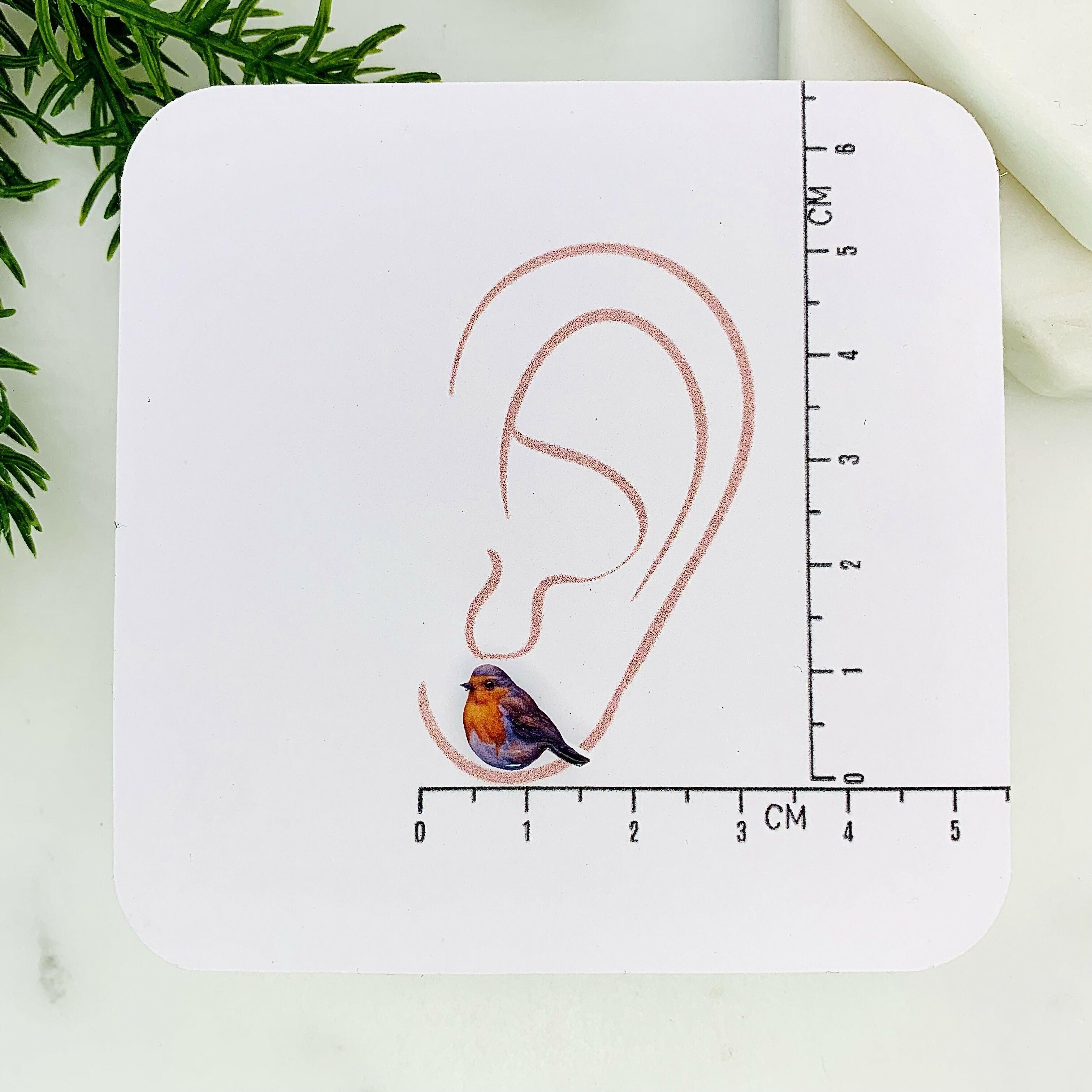 Traditional Robin Stud Earrings