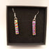 Pink and Gold Dichroic Rippled Earrings