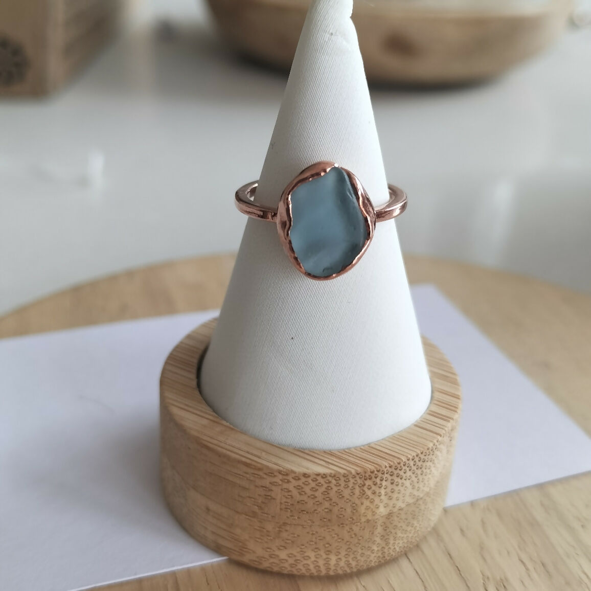 Seaglass Ring size M 1/2
