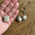 Expressive Cat Keyrings. Randomly Selected Handmade Ceramic Keyring